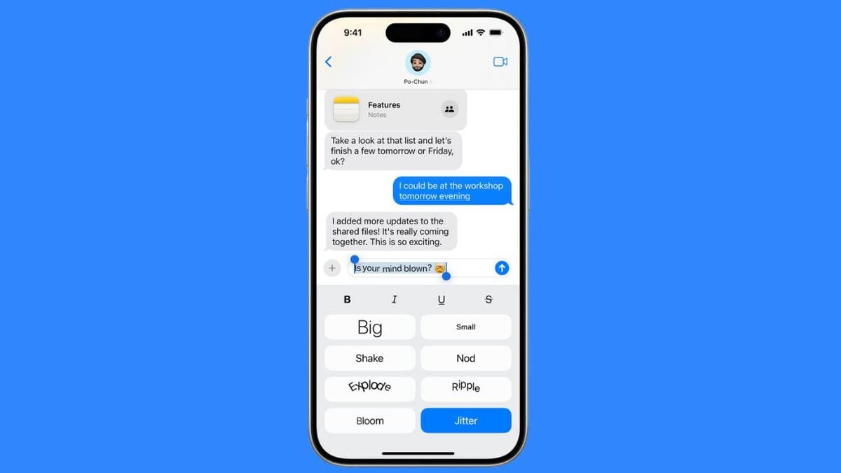 Internet InfoMedia ios 18s new text formatting and effects in messages