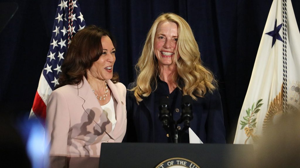 Internet InfoMedia kamala harris billionaire friend laurene powell jobs owns liberal mag behind widely disputed trump report