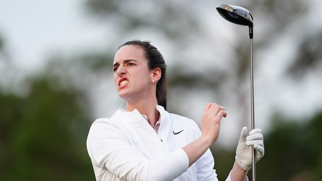 Internet InfoMedia caitlin clark shanks tee shot at lpga tour pro am