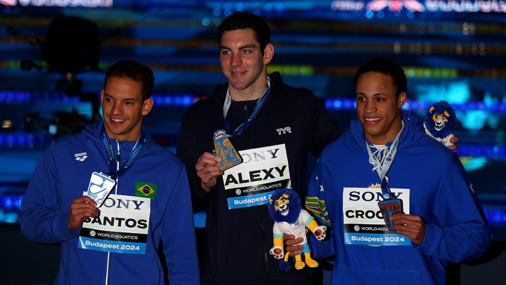 Internet InfoMedia american jack alexy wins first individual gold medal in mens 100m free final at world swimming championships