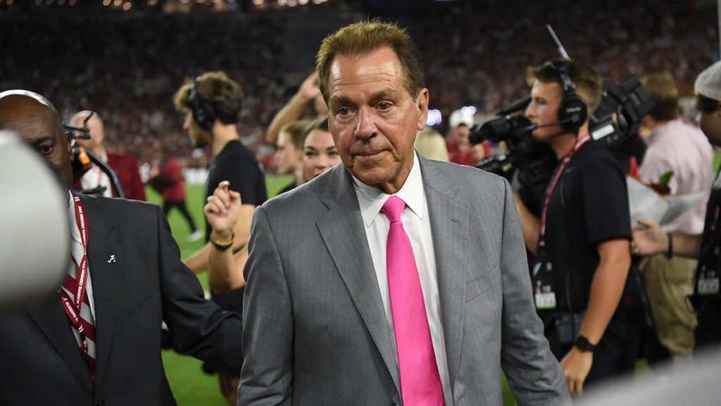 Internet InfoMedia nick saban gives stern opinion on flag planting after rivalry week melees up to ears in elephant s t