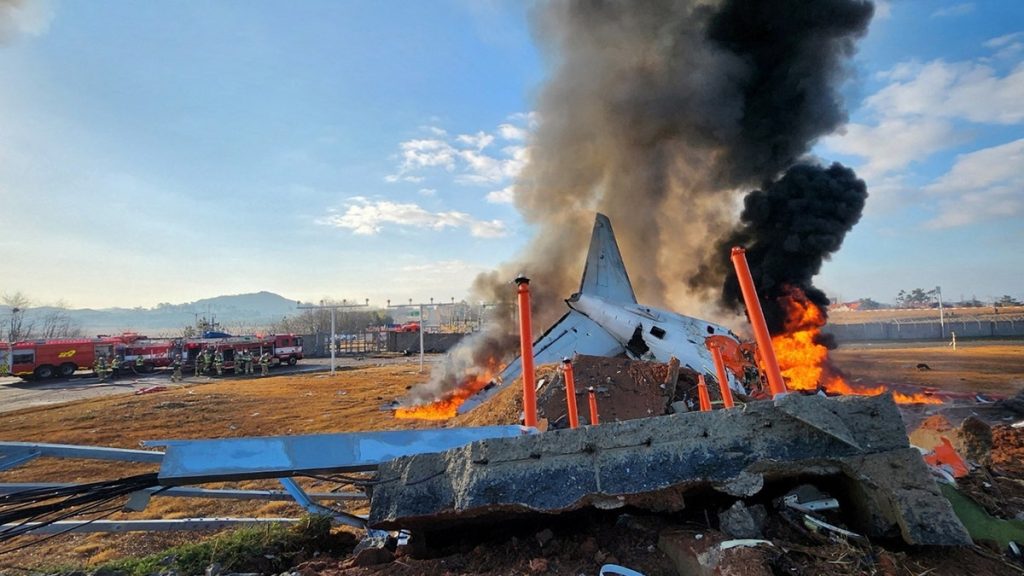 Internet InfoMedia plane veers off airport runway in south korea and crashes killing at least 177 reports