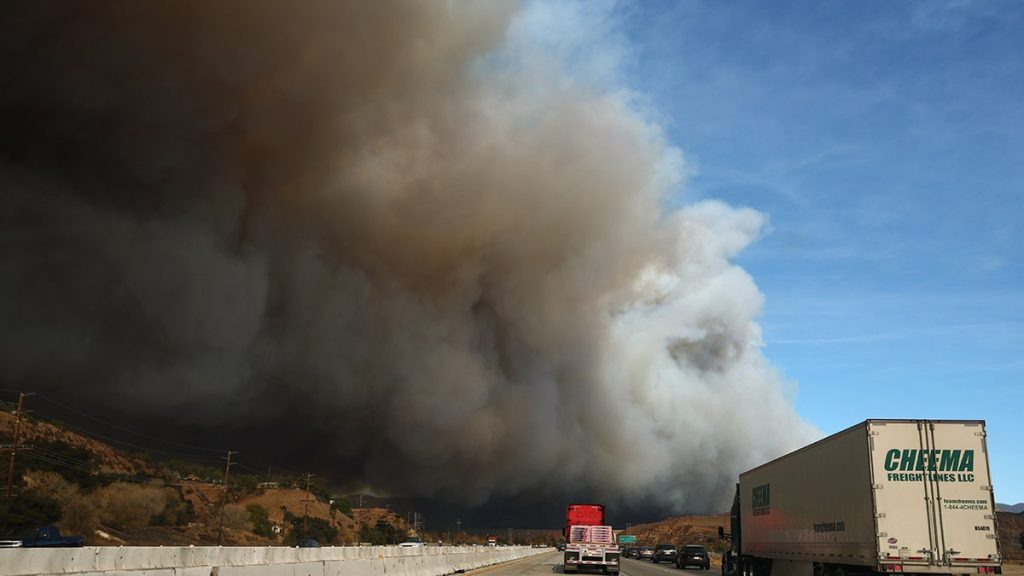 Internet InfoMedia fast moving hughes fire erupts in los angeles county as california officials order evacuations