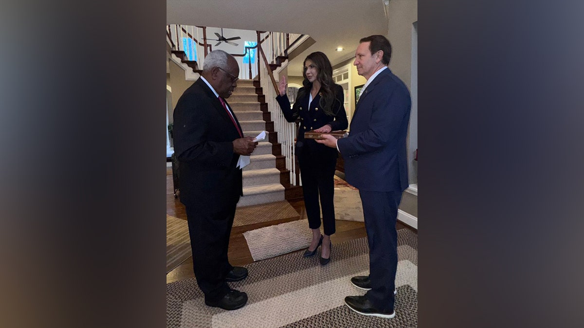 Kristi Noem sworn in as Department of Homeland Security secretary after Senate confirmation Internet InfoMedia kristi noem sworn in as department of homeland security secretary after senate confirmation