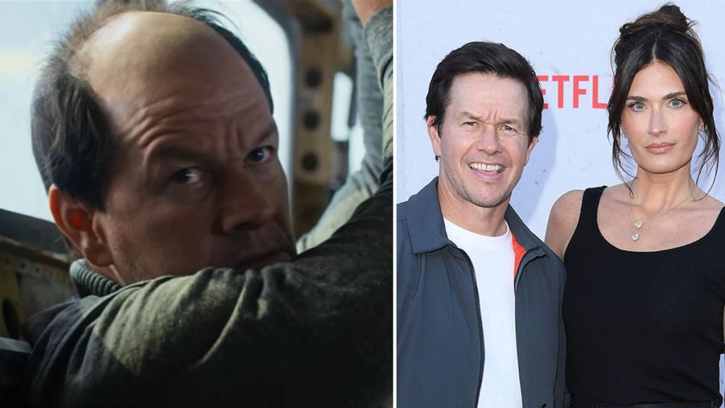 Internet InfoMedia mark wahlbergs wife dove under the covers when she saw actors shaved head for bald role in flight risk