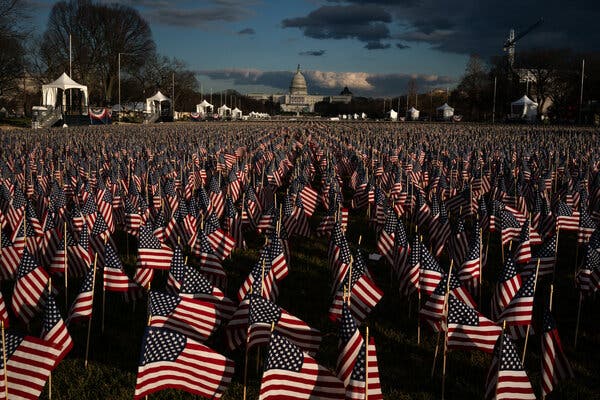 Internet InfoMedia restoring the first brick of dignity biden supporters on his inauguration