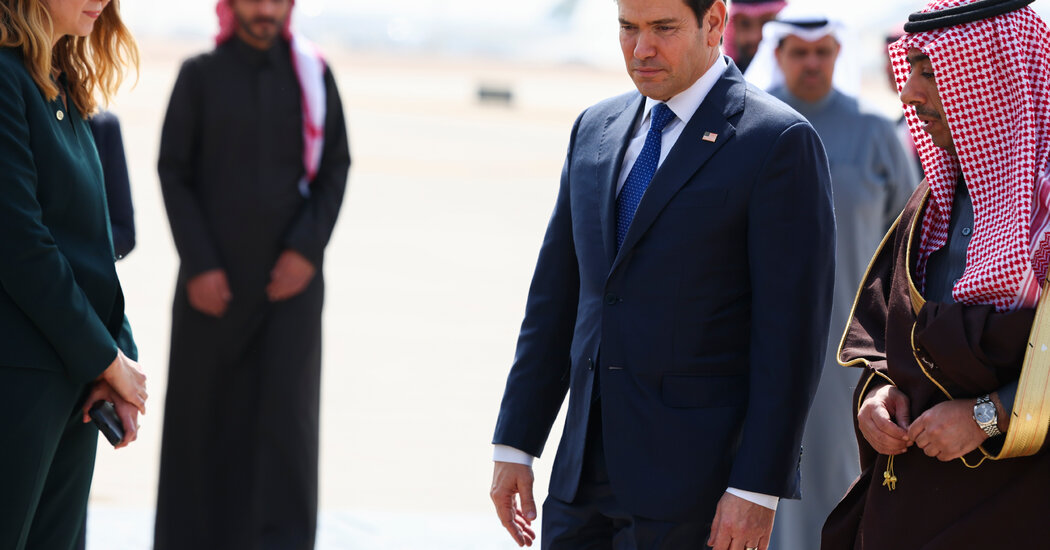 Internet InfoMedia rubio lands in saudi arabia for talks on gaza and ukraine