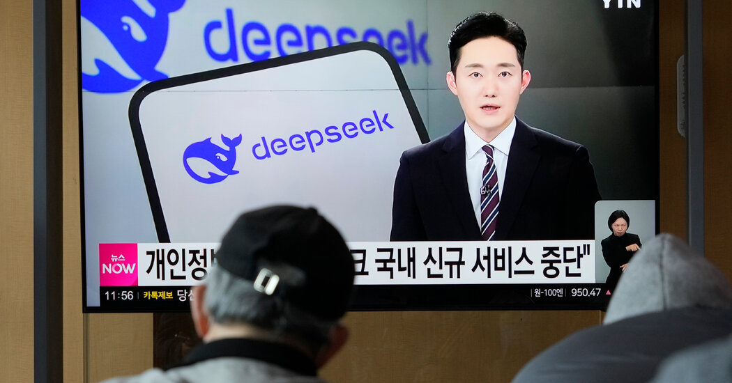 Internet InfoMedia south korea bans downloads of deepseek the chinese a i app
