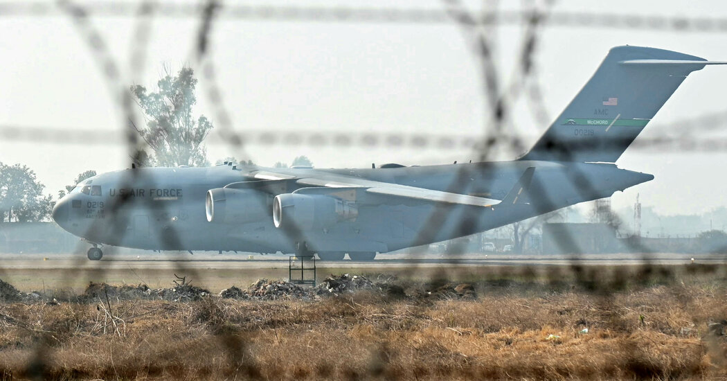 U.S. Military Plane Deports Migrants to India Internet InfoMedia u s military plane deports migrants to india