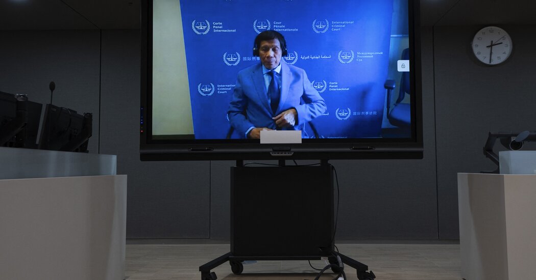 Duterte Appears in Court in The Hague via Video After Arrest Internet InfoMedia duterte appears in court in the hague via video after arrest