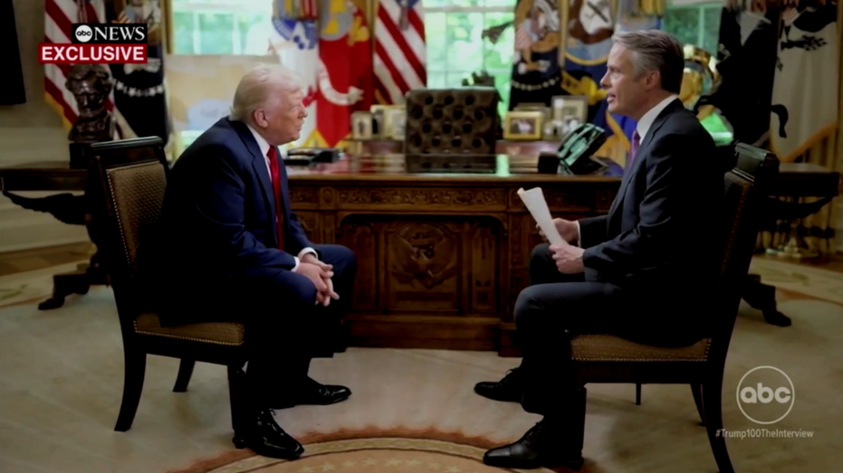 Internet InfoMedia donald trump bluntly tells terry moran i dont trust you as the two spar over first 100 days