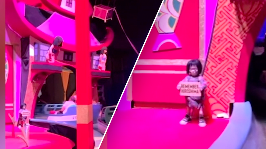 Internet InfoMedia business owner behind mysterious remember hiroshima protest doll at disneylands small world ride revealed