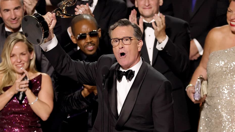 Internet InfoMedia colbert wins emmy for late show after cancellation says he loves his country more than ever